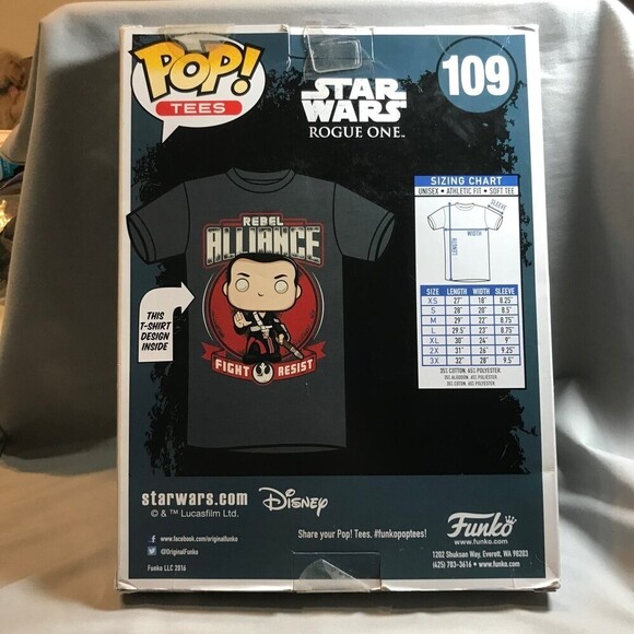 Funko Pop Star Wars T-Shirt Chirrut Imwe Size Large - Picture 6 of 6